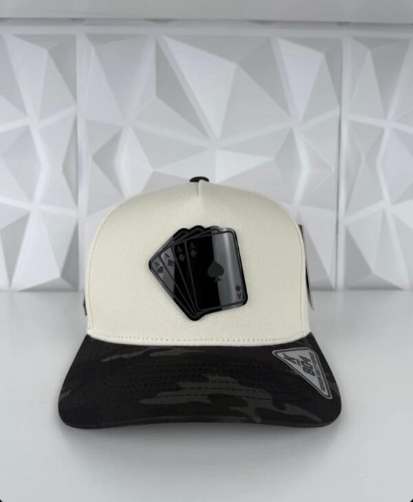 Poker placa SnapBack gorra-natural/camuflaje - Image 2