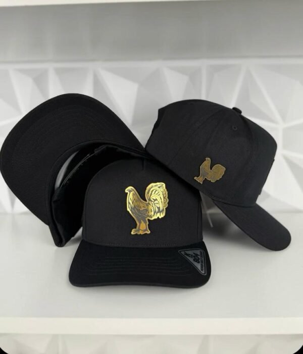 Gold Gallo Placa Gorra-Negra